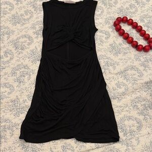 Blue Blush Black Sheath Cocktail Dress